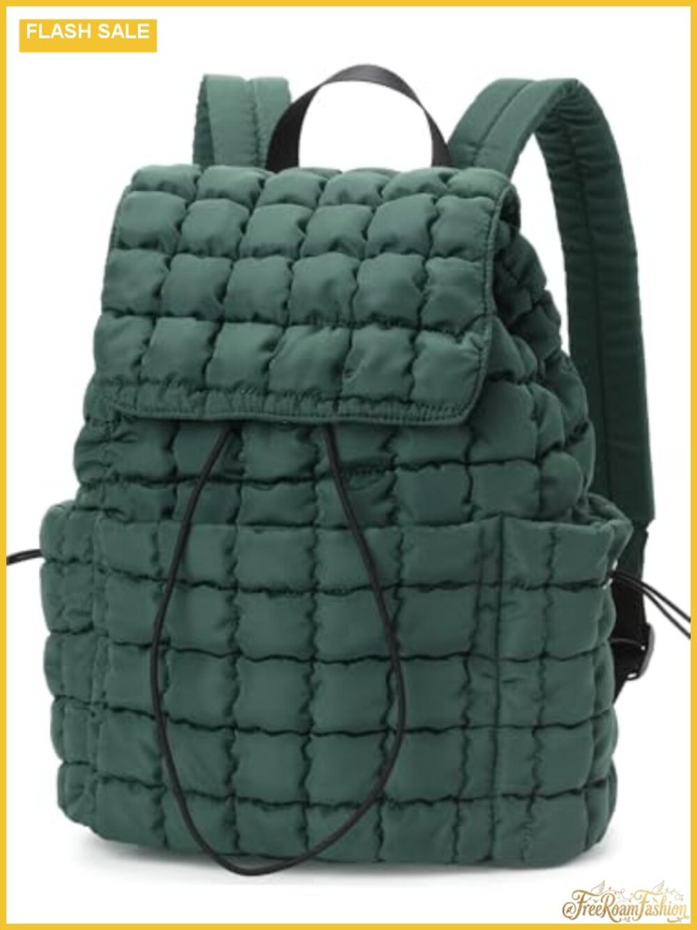 Quilted Puffer Backpack for Women Lightweight Water Resistant Daypack with